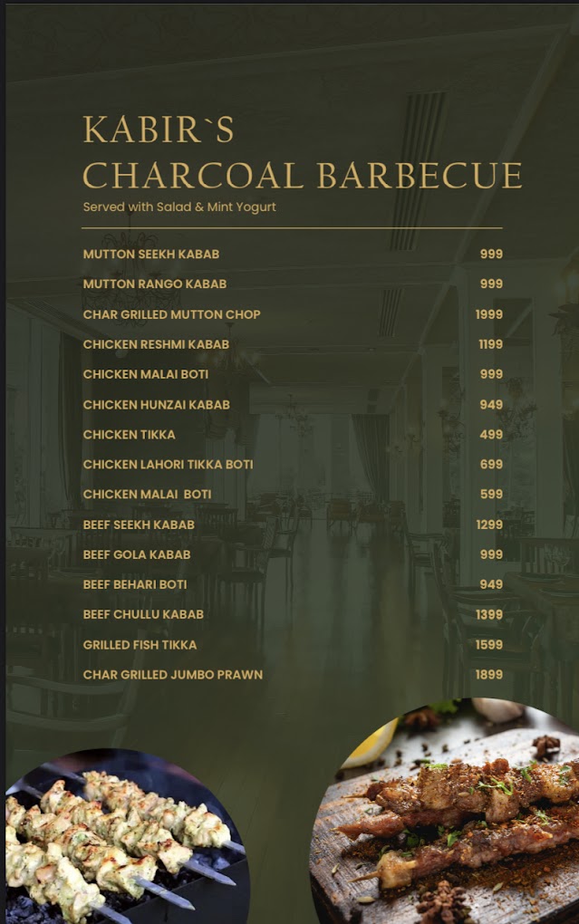 Kabir Restaurant Peshawar Menu BBQ