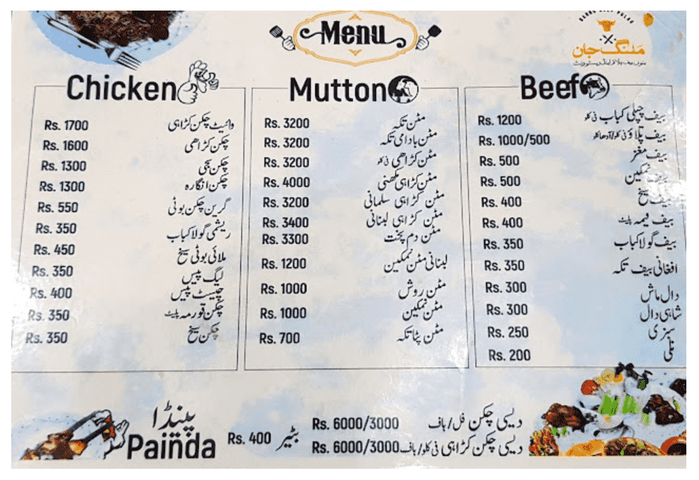 Malang Jan Tarnol Menu Picture 2